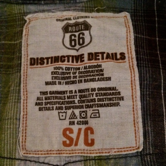 Route 66 Vintage Look Plaid Shirt - Picture 7 of 8